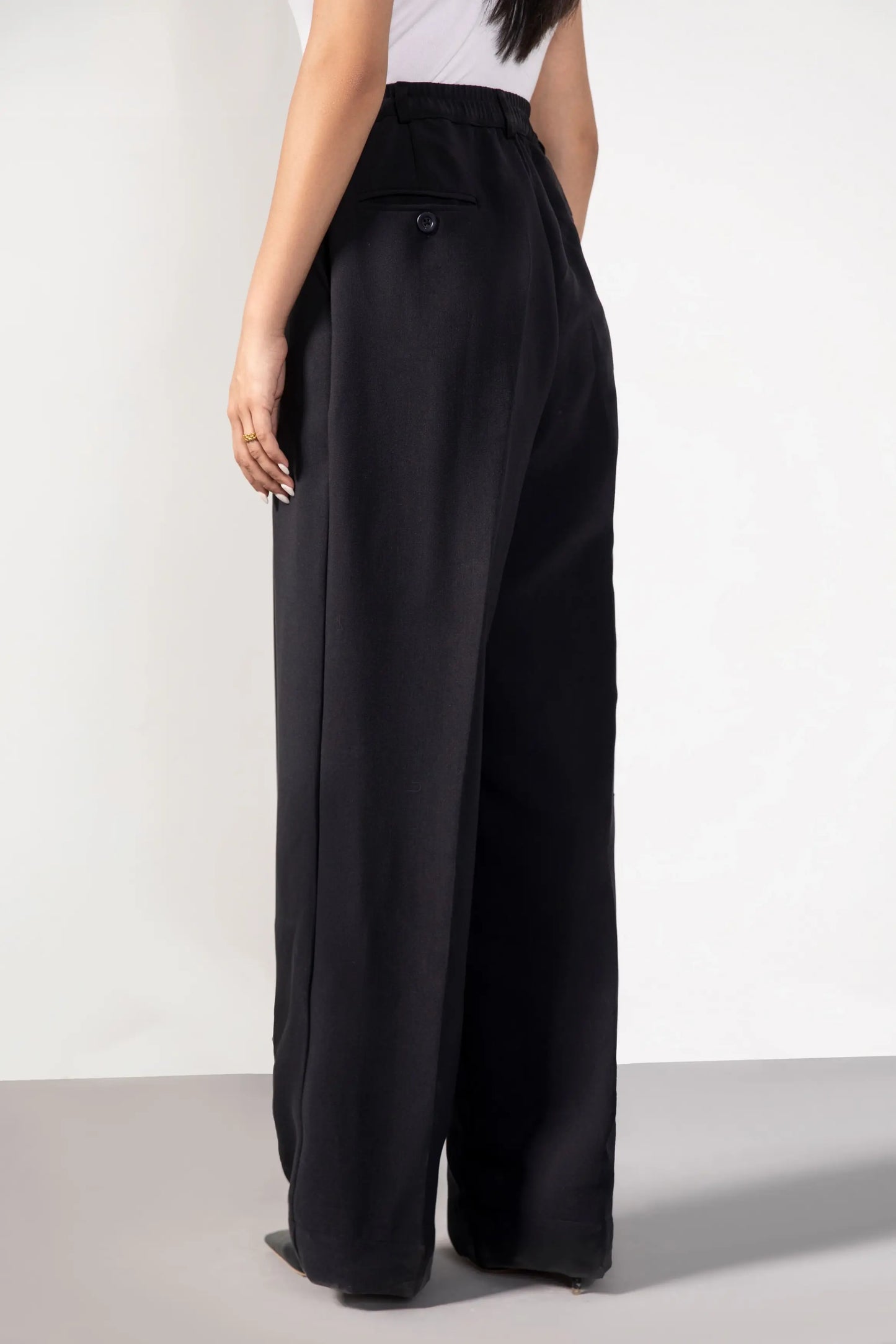 Black Korean Blended pants