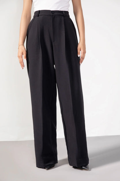 Navy Korean Blended pants