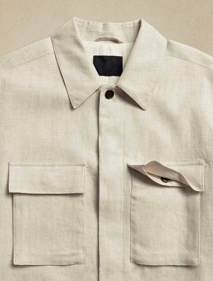 Linen Blend Overshirt.