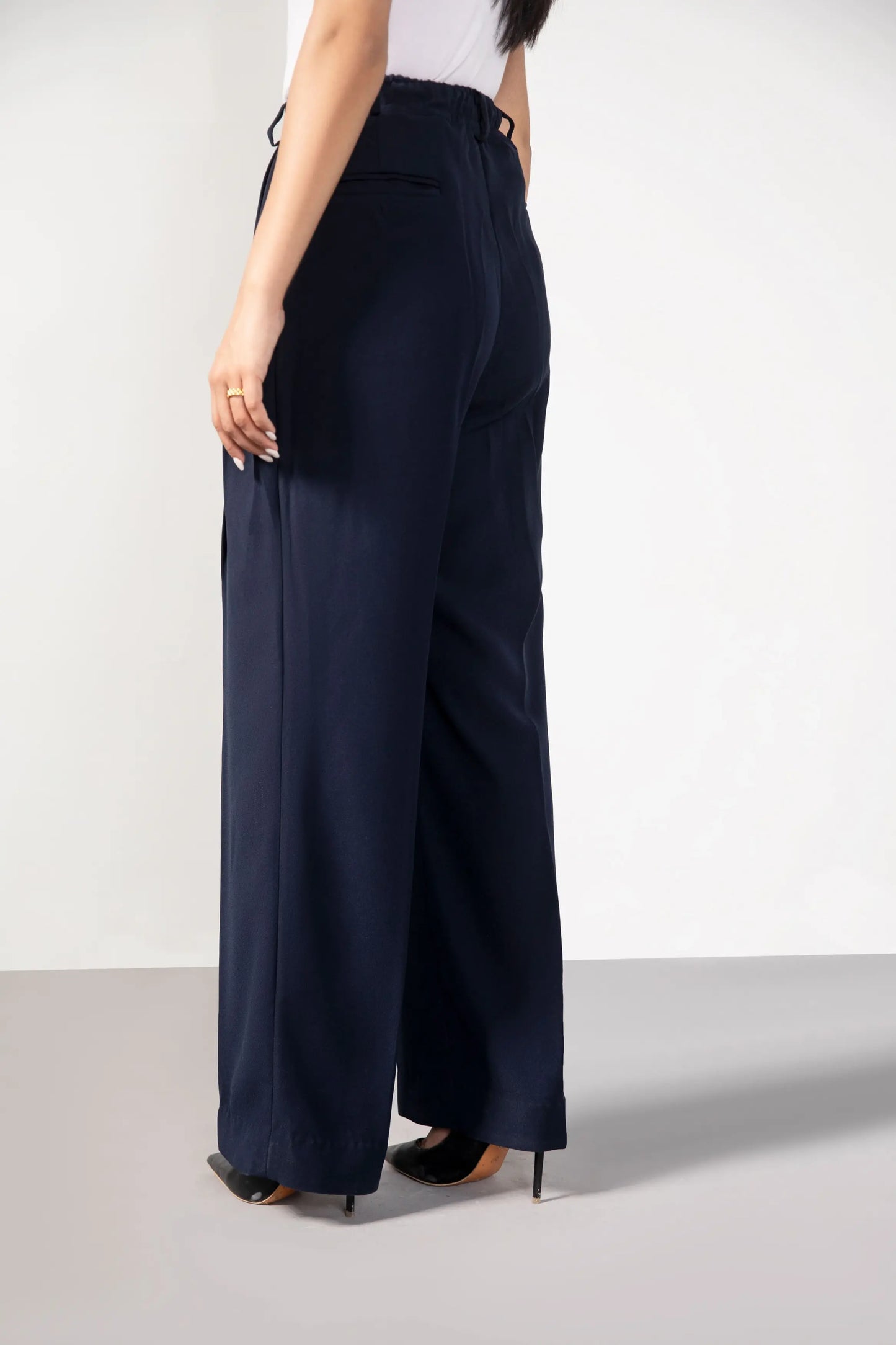 Navy Korean Blended pants