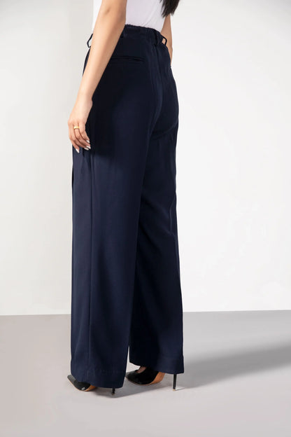 Navy Korean Blended pants