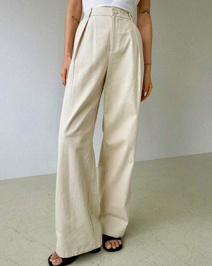 Linen Pleated Pants