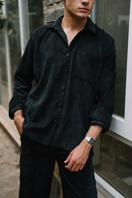 Black Corduroy Shirt