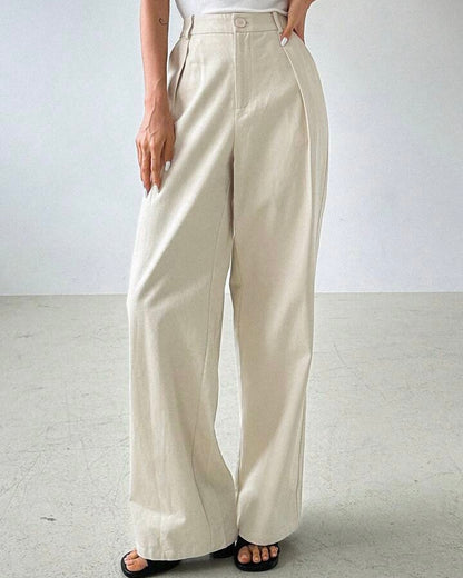 Linen Pleated Pants