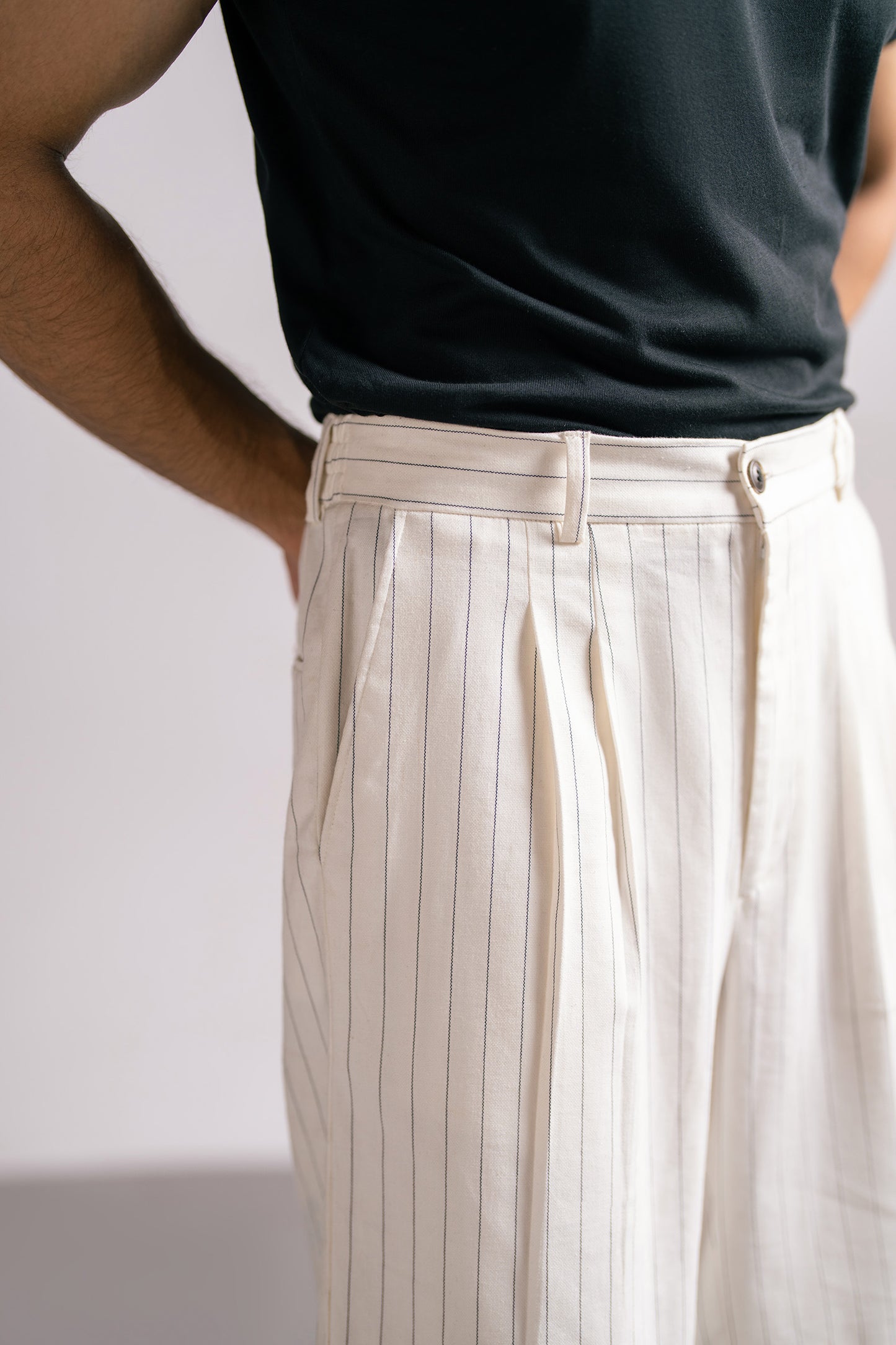 PINSTRIPE JAPANESE SHORTS