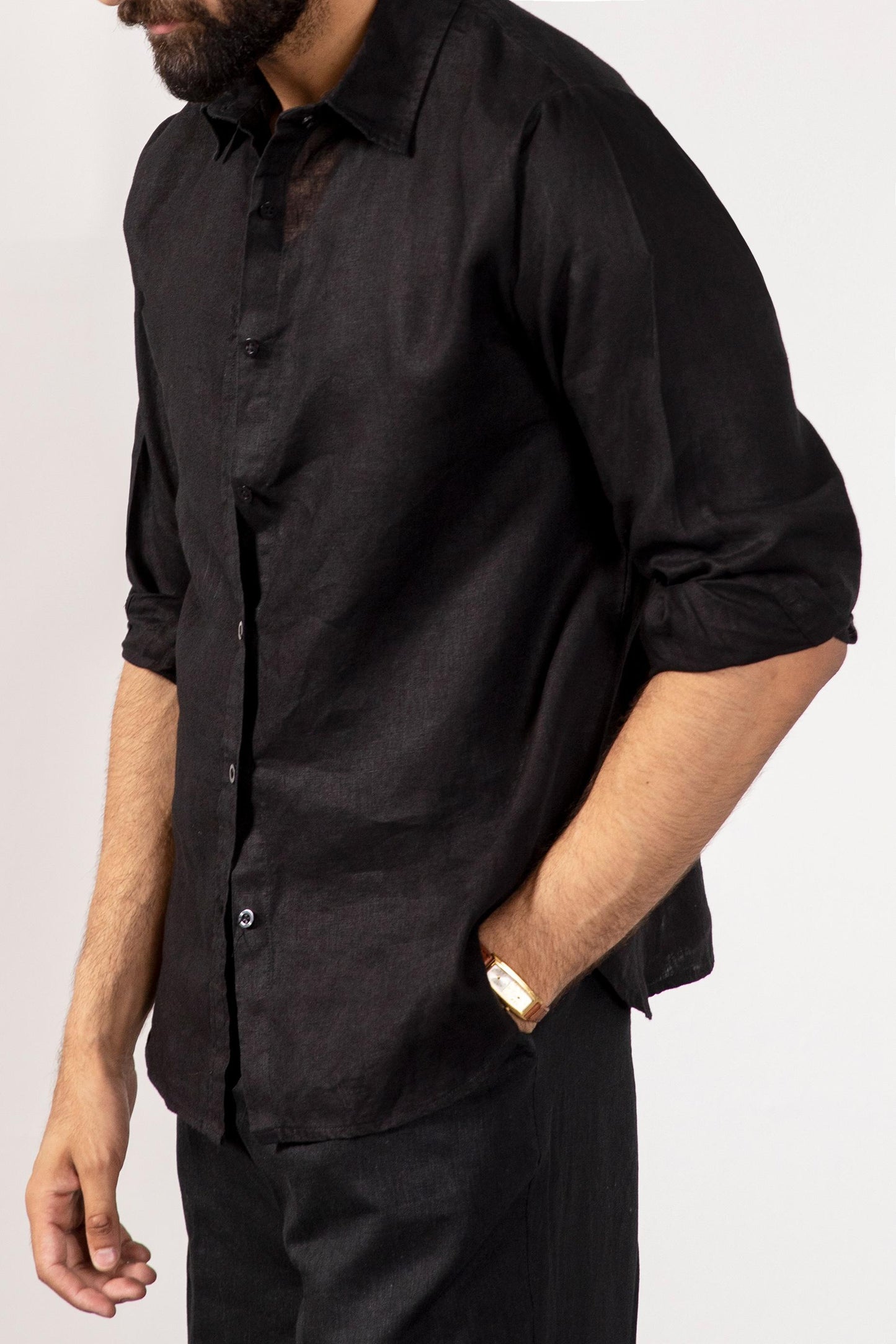 Black Button down shirt