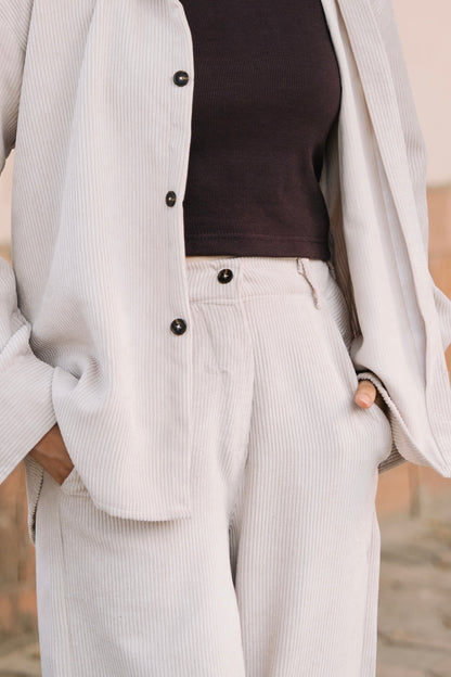 Beige hail Corduroy Pant