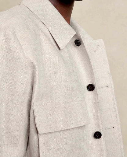 Linen Blend Overshirt.