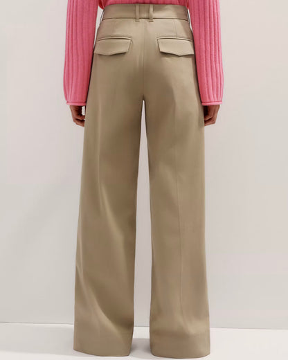 Beige Tailored Trousers