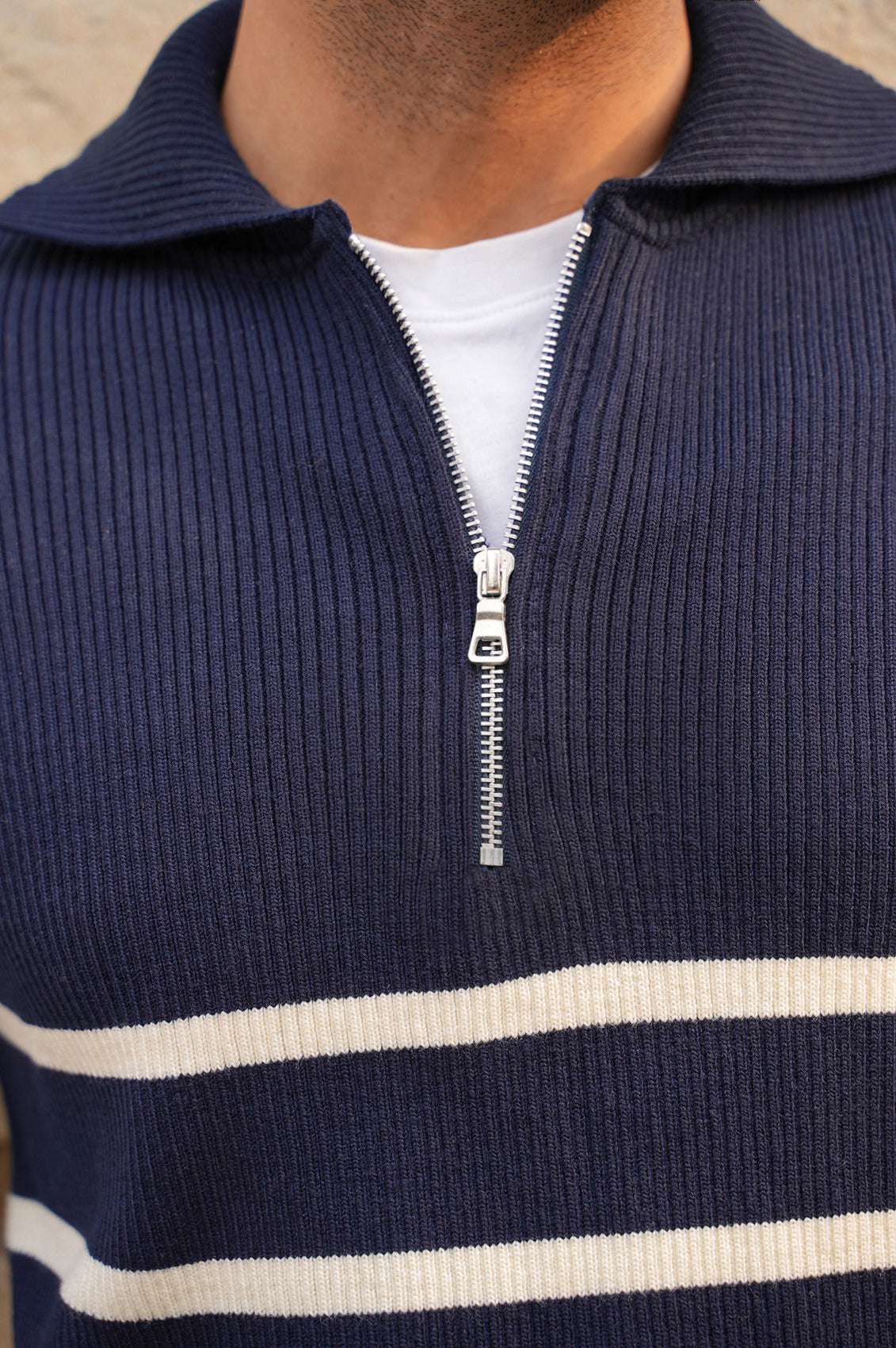 Navy knitted Sweater