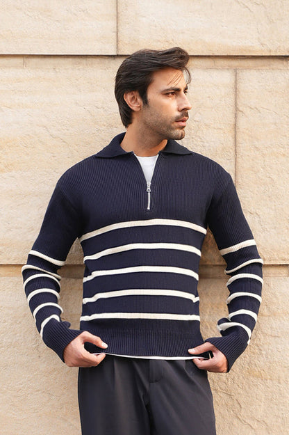 Navy knitted Sweater