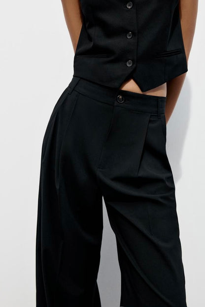 Black Vest Coord Set