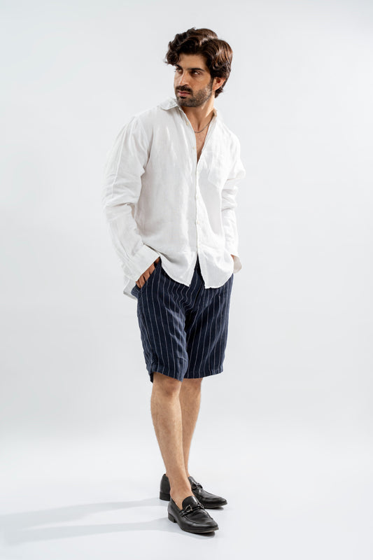 White Linen Shirt Relaxed Fit