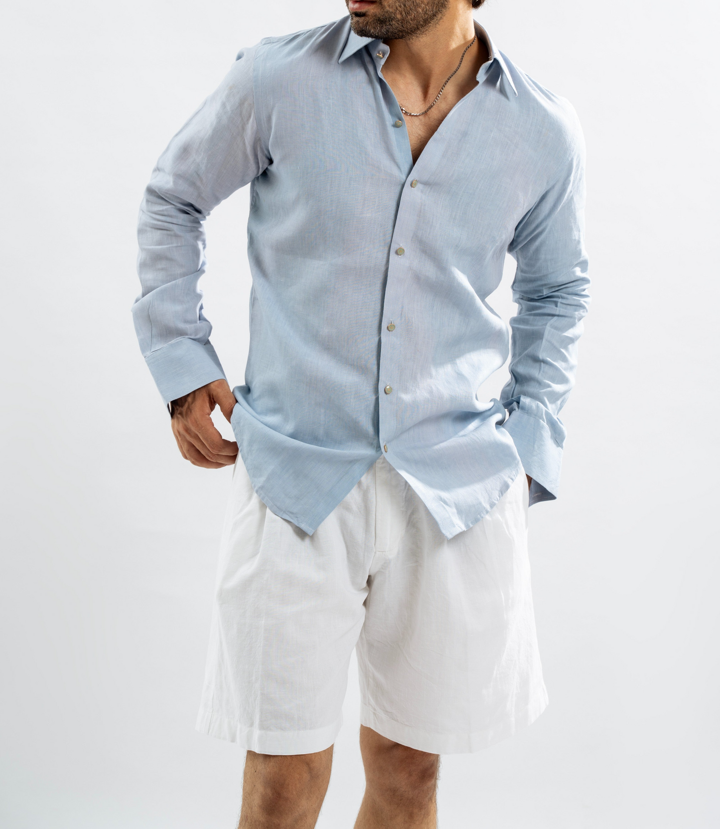 Sky Blue Relaxed Fit Shirt