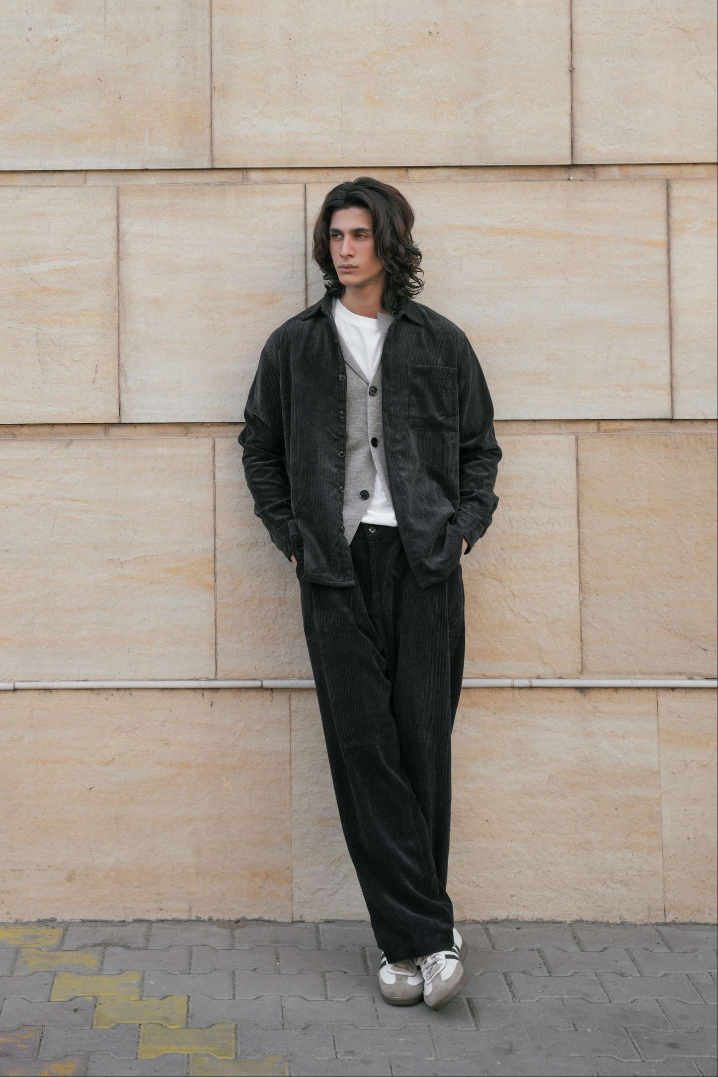 Black Corduroy Coordset