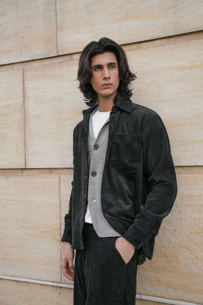 Black Corduroy Coordset