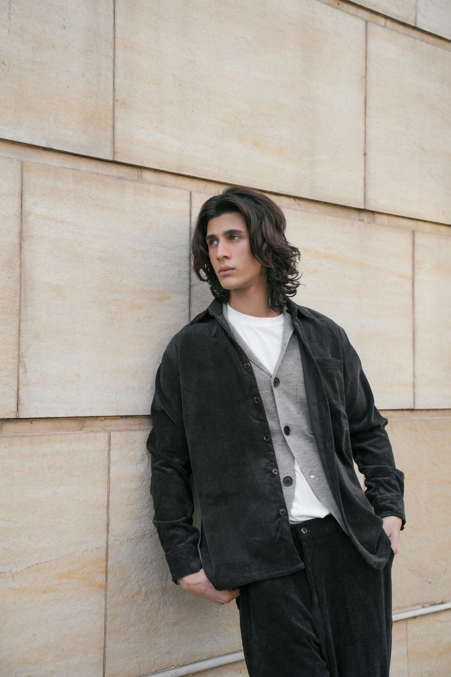 Black Corduroy Coordset