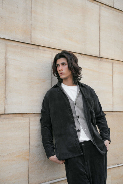 Black Corduroy Coordset