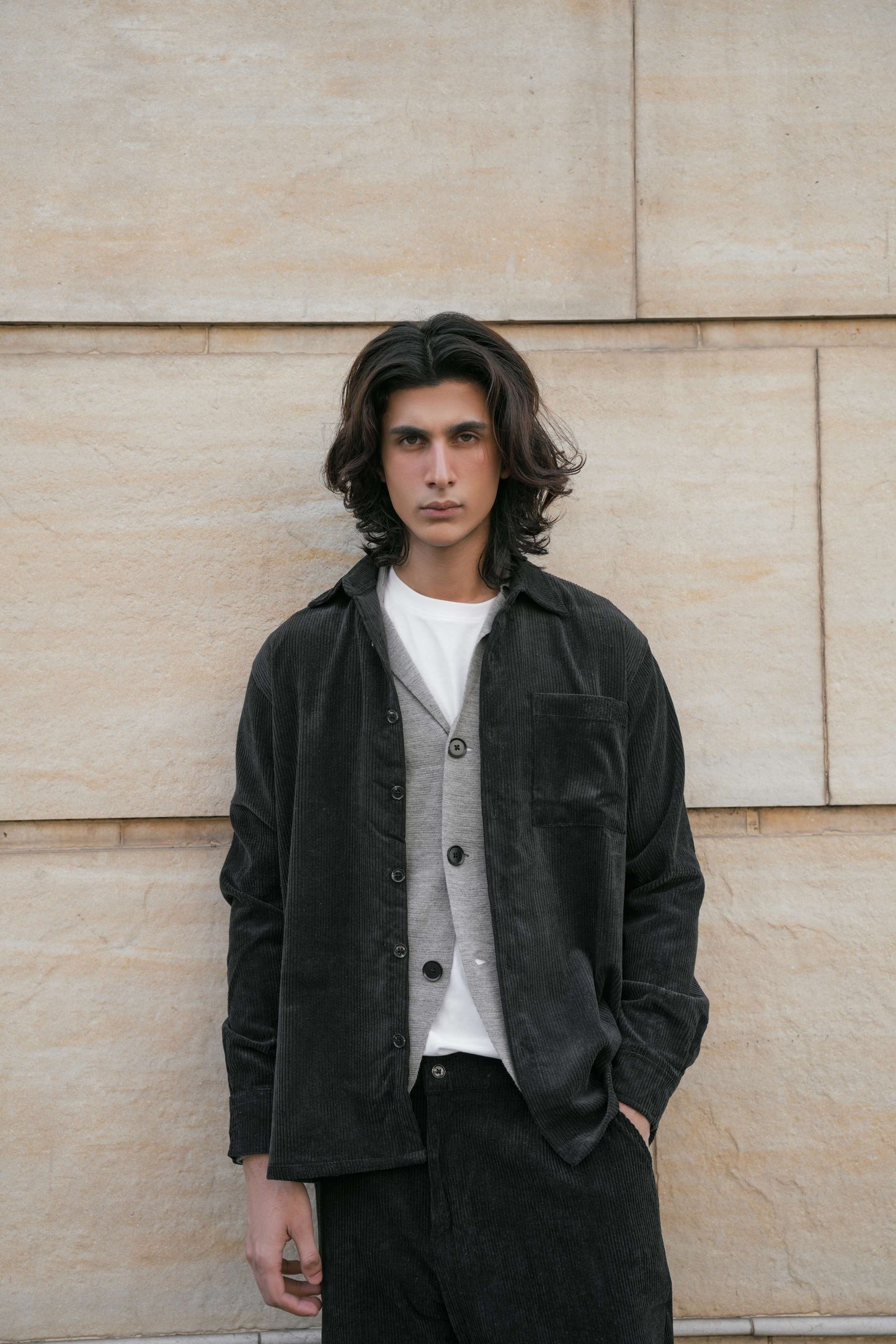 Black Corduroy Shirt