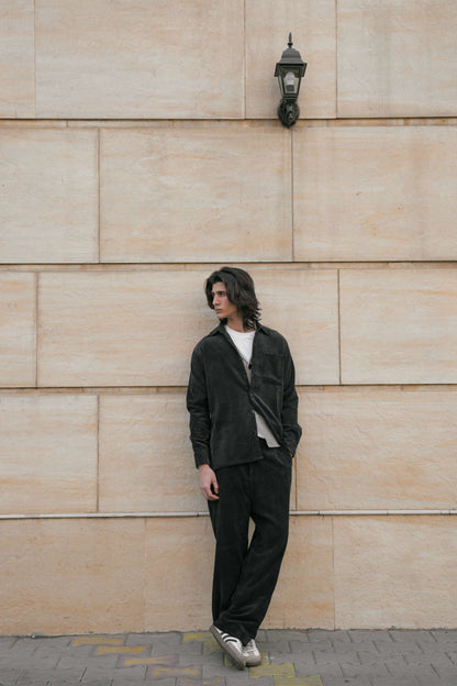 Black Corduroy Coordset