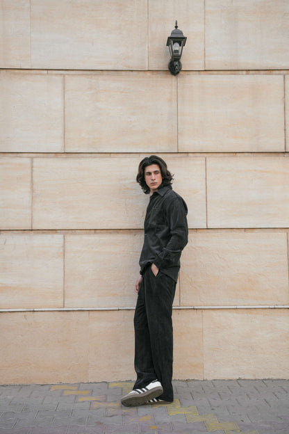 Black Corduroy Coordset