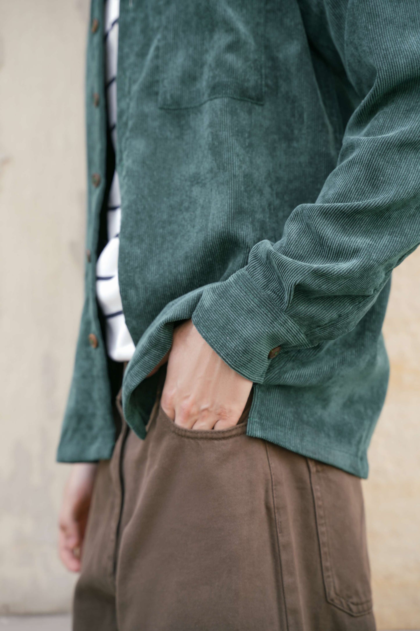 Emerald Corduroy Shirt