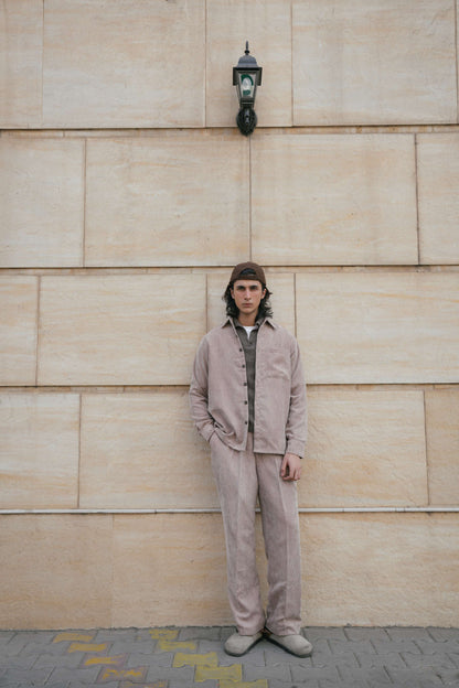 Beige Corduroy Coordset