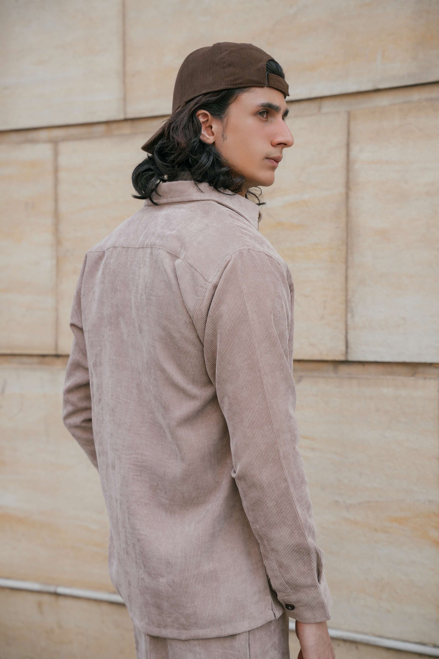 Beige Corduroy Coordset