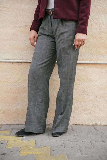 Grey Patterned Pants