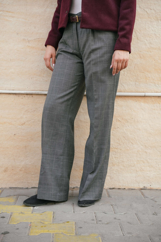 Grey Patterned Pants