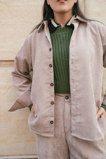 Beige Corduroy Coordset