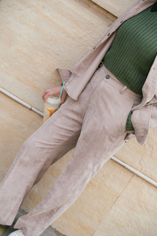 Beige Corduroy Pant