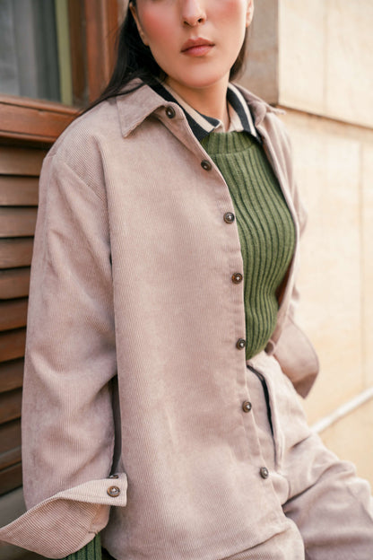 Beige Corduroy Shirt