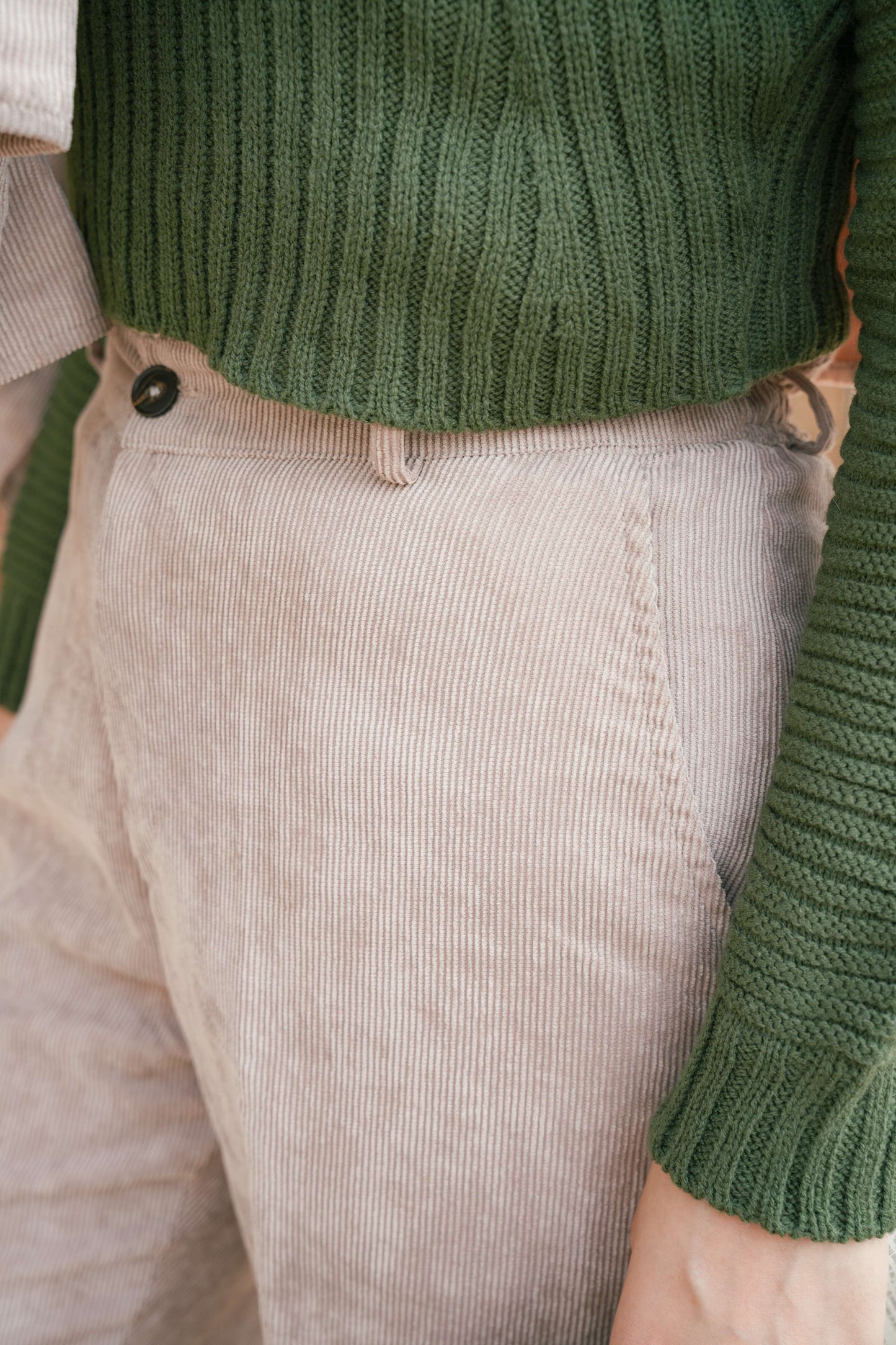 Beige Corduroy Coordset