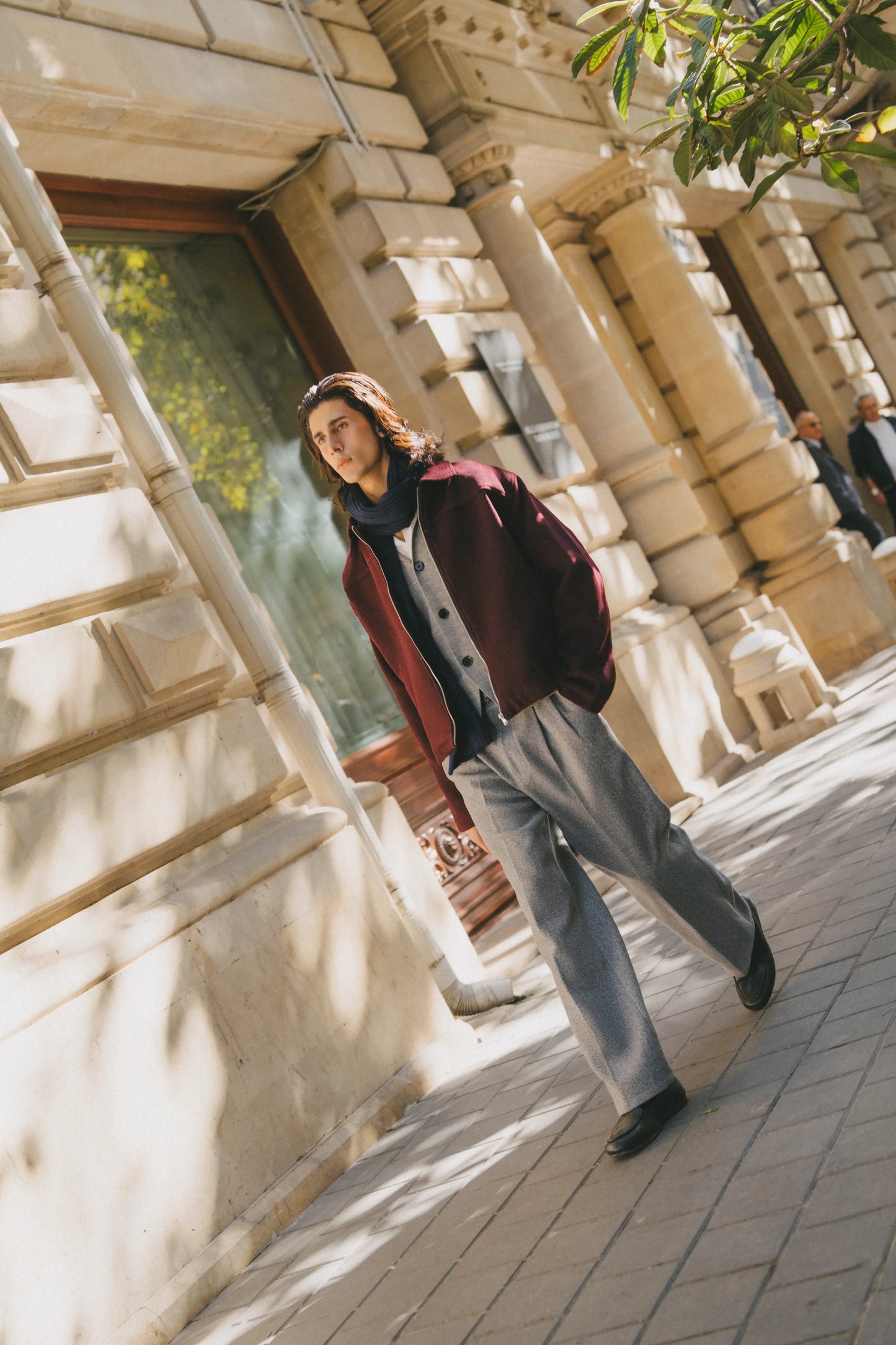 Burgundy wool jacket