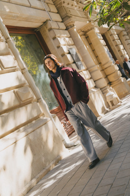 Burgundy wool jacket