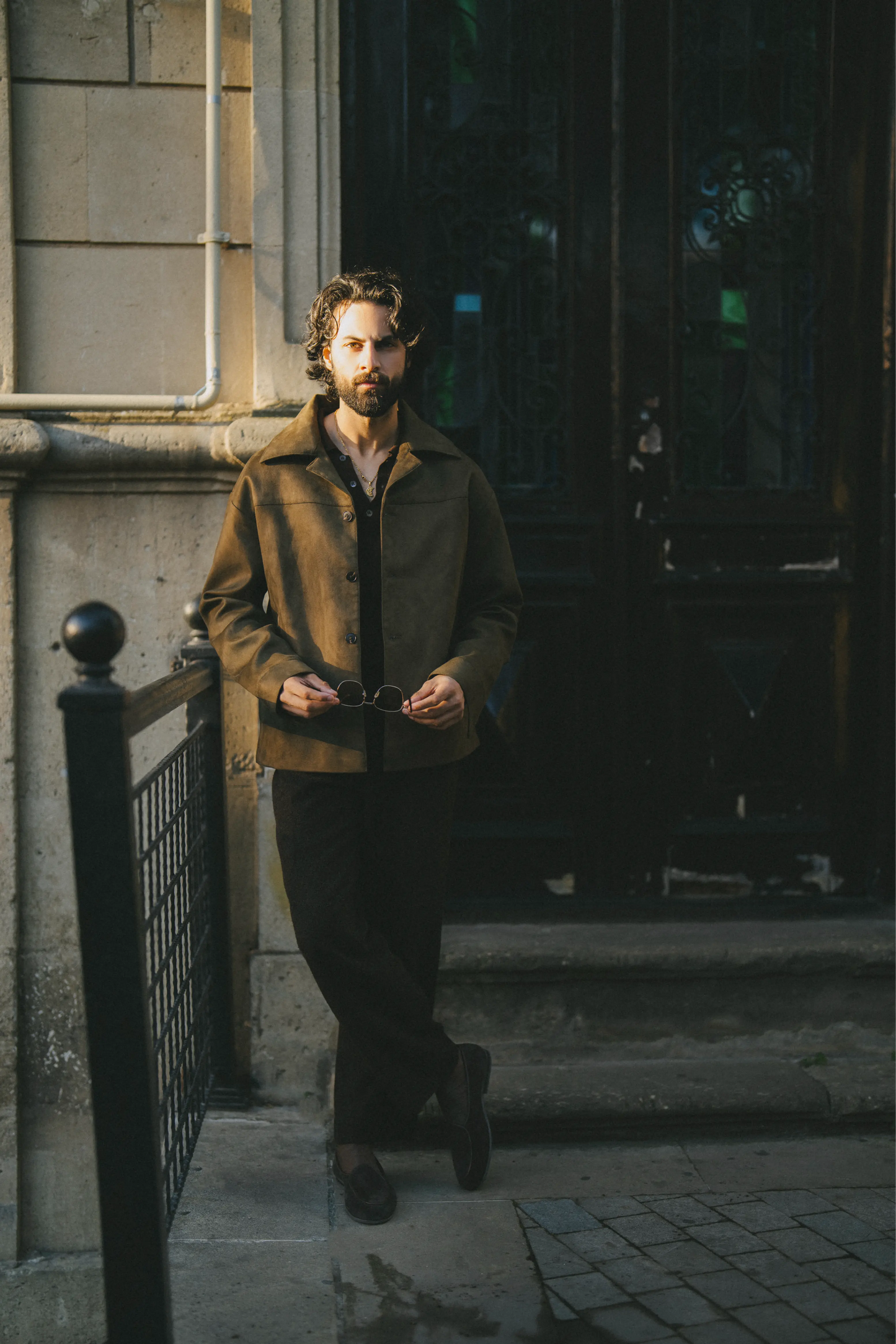 Dark Olive Suede Jacket