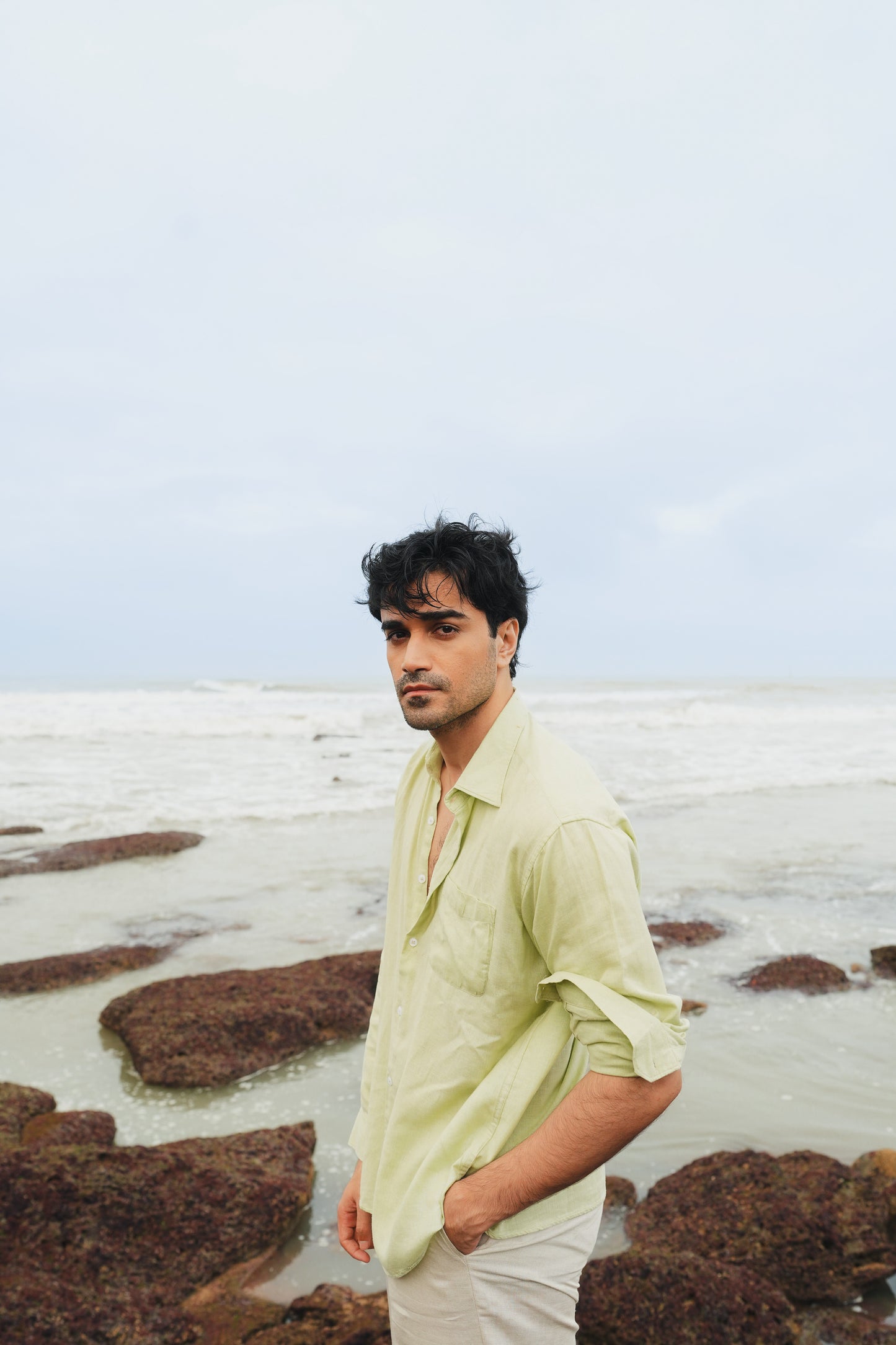 Lime Green Button Down Shirt
