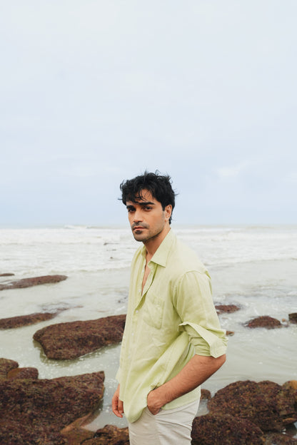 Lime Green Button Down Shirt