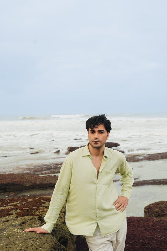 Lime Green Button Down Shirt