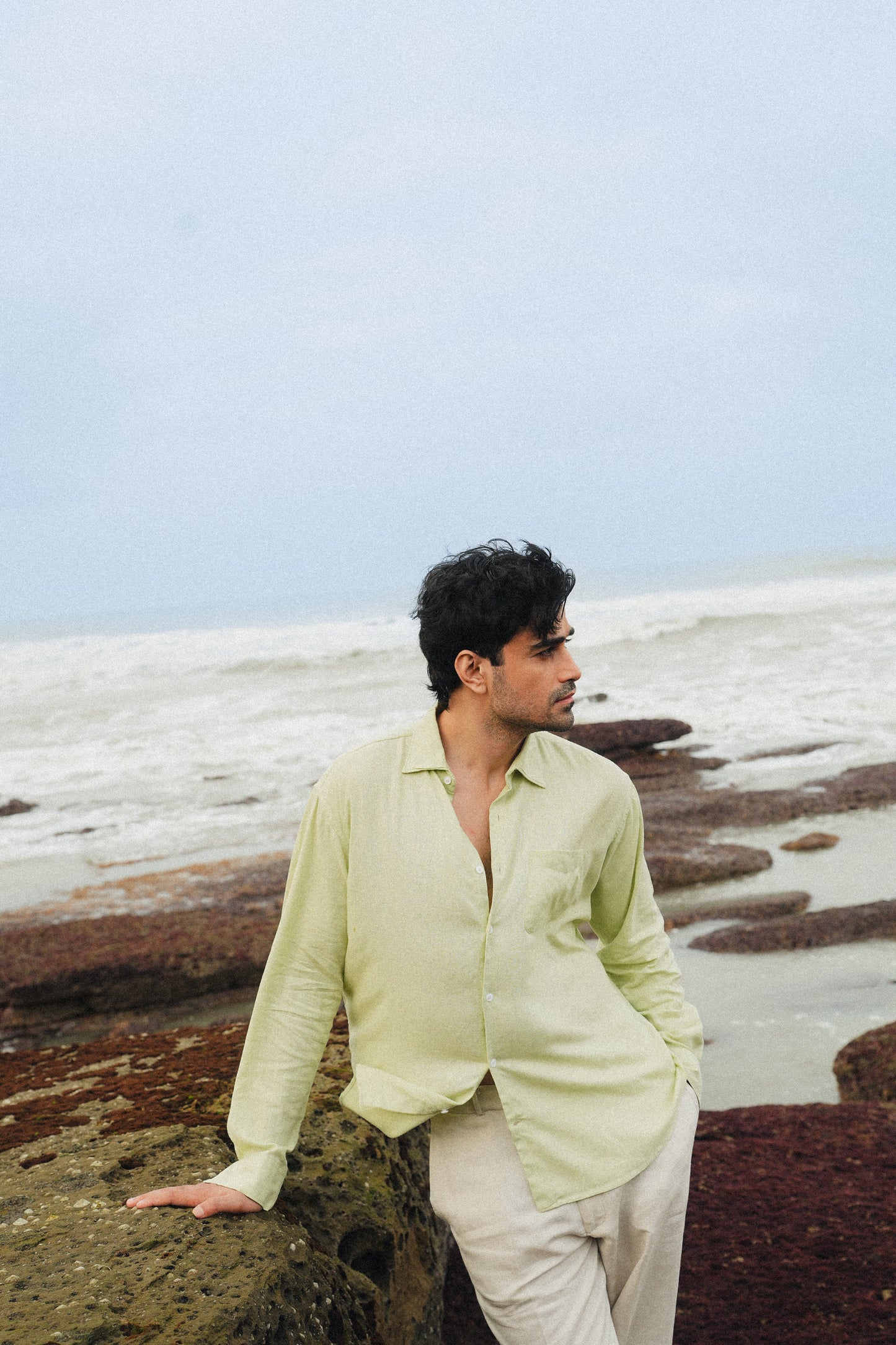 Lime Green Button Down Shirt