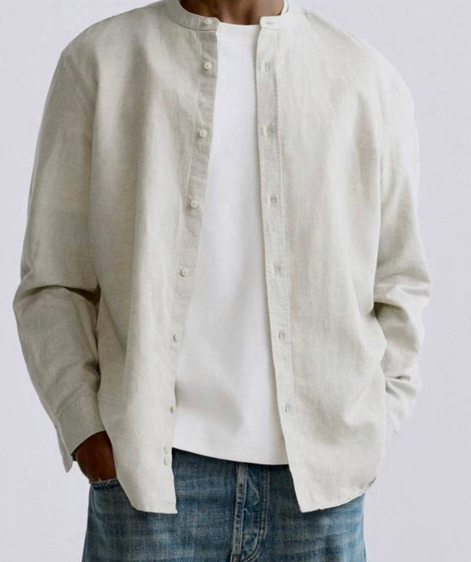 Crew neck Linen Shirt