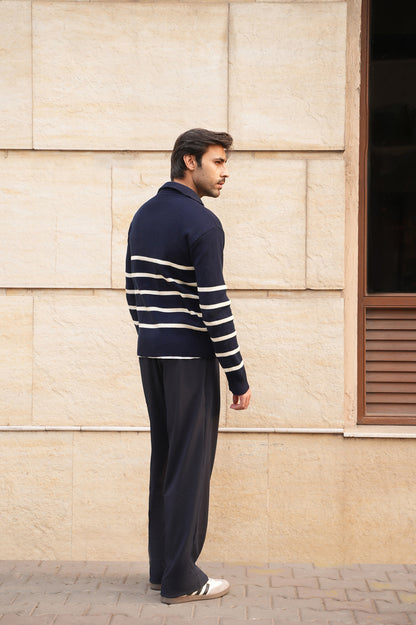 Navy knitted Sweater