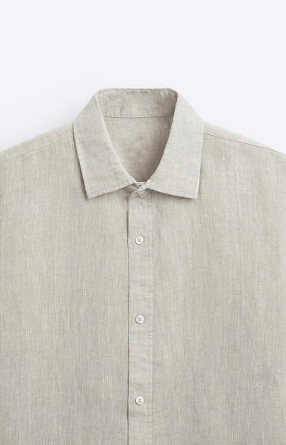 Beige Linen Button down shirt