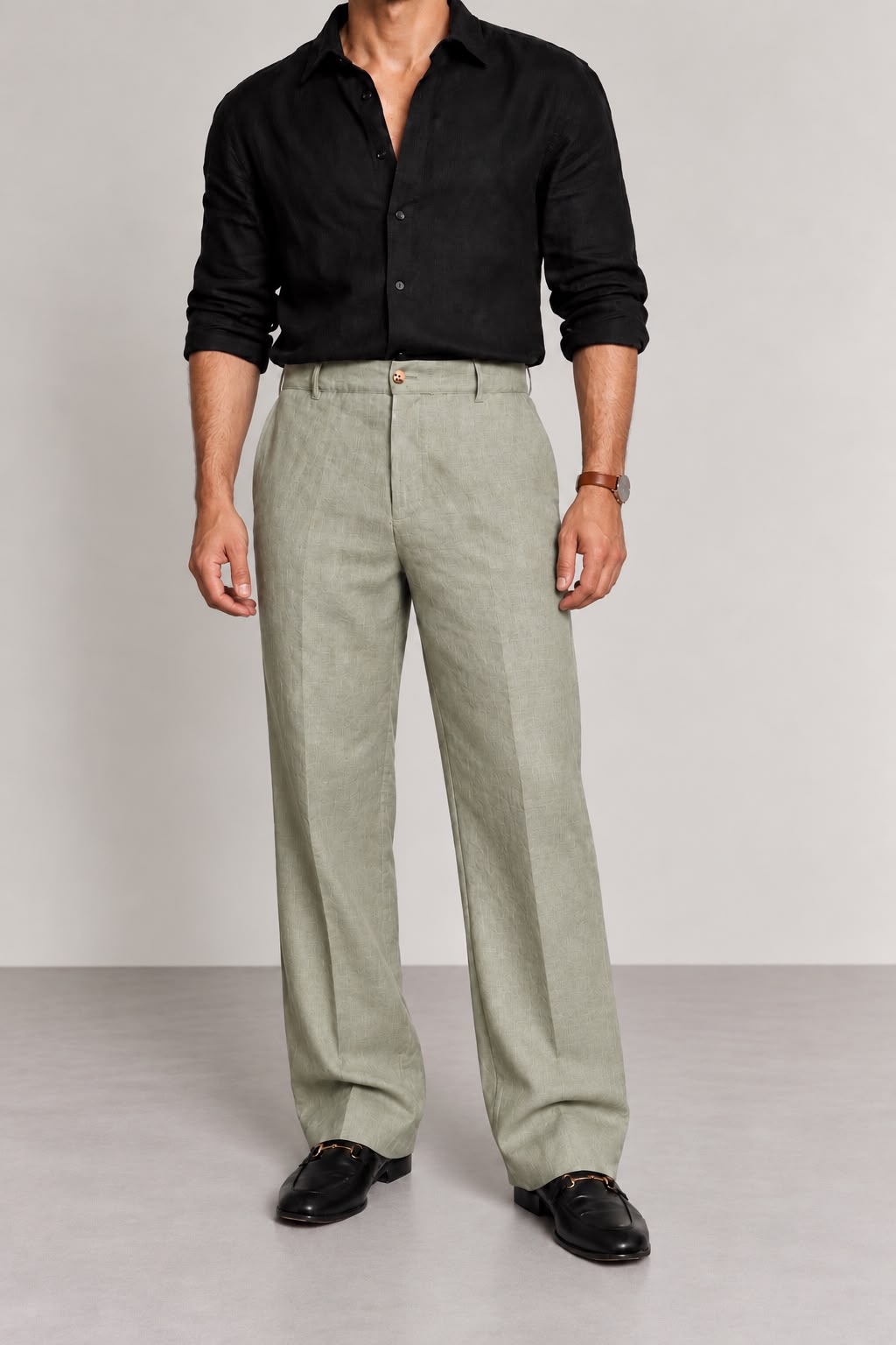 Green Linen Trousers
