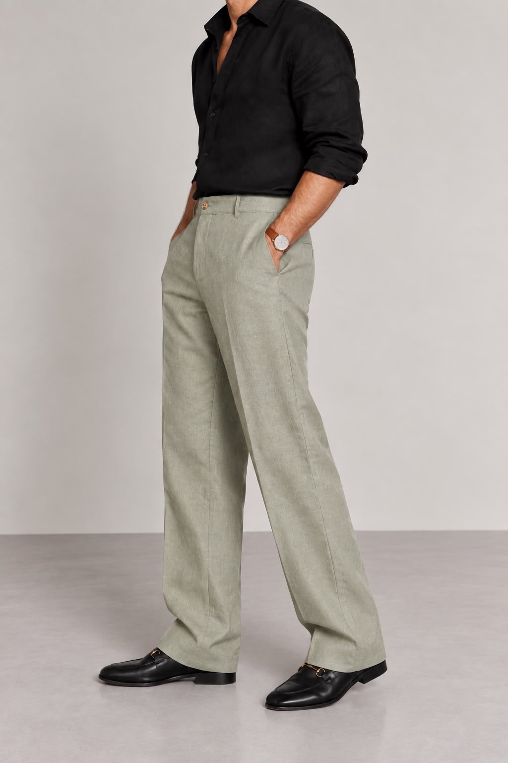 Green Linen Trousers
