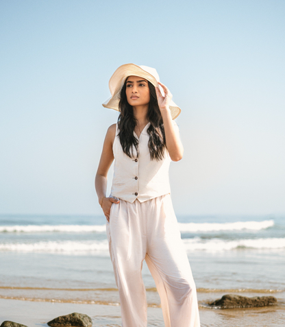 Beige Vest Top
