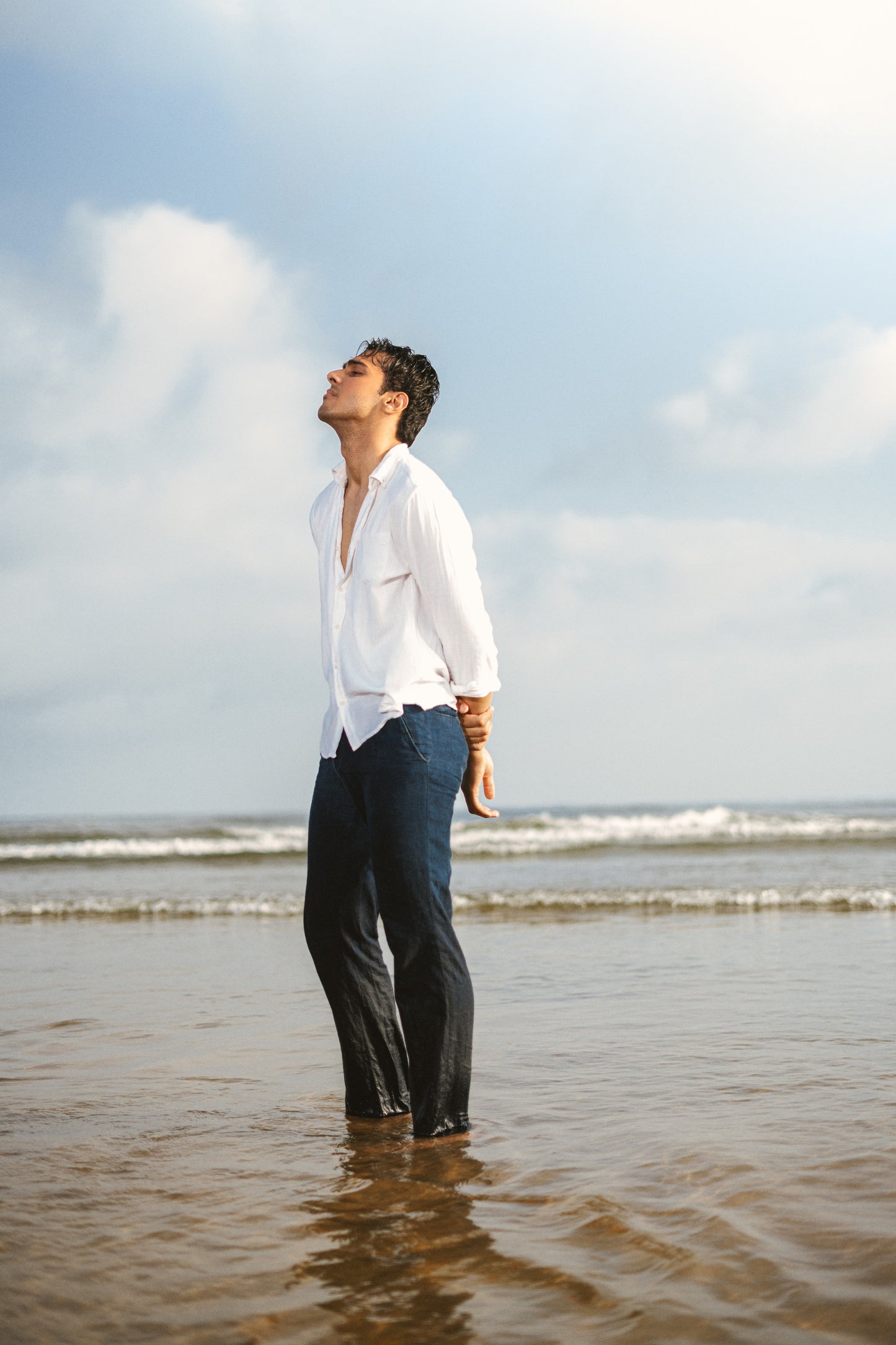 White Linen Button Down