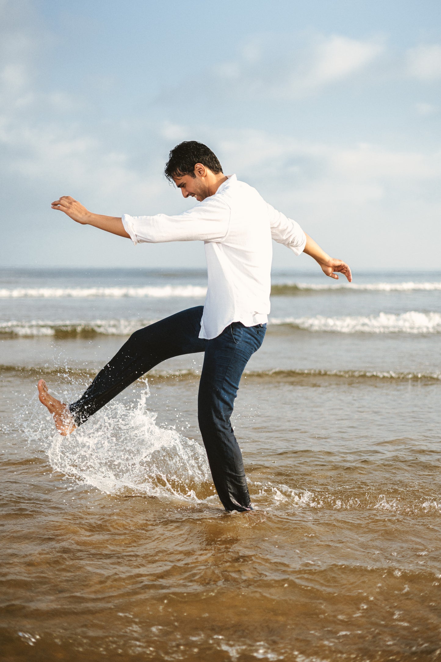 White Linen Button Down