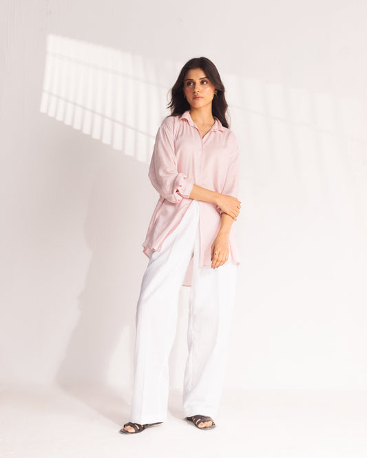 SOFT PINK LINEN SHIRT